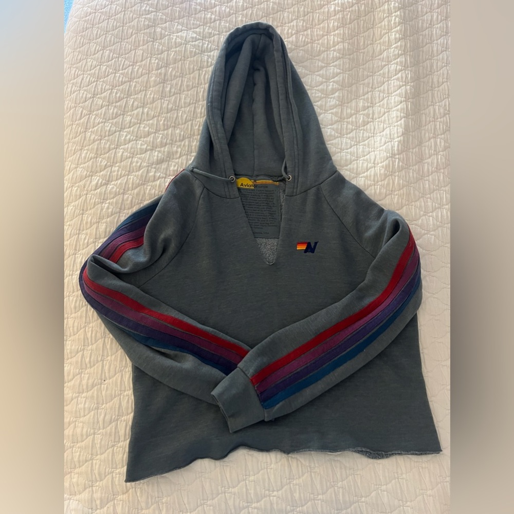 Medium Aviator Nation cropped hoodie